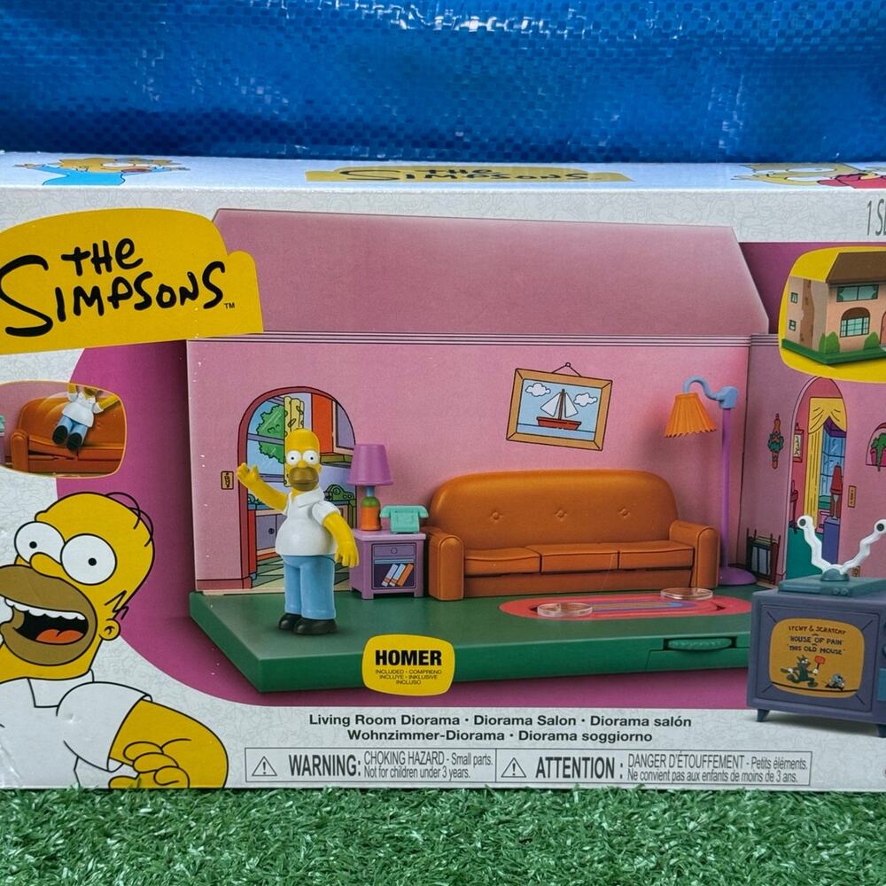 Jakks Pacific The Simpsons Living Room Diorama House Playset Included Homer